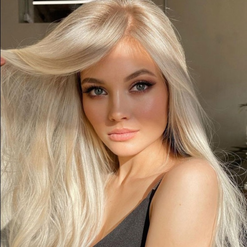 U-part human hair wig